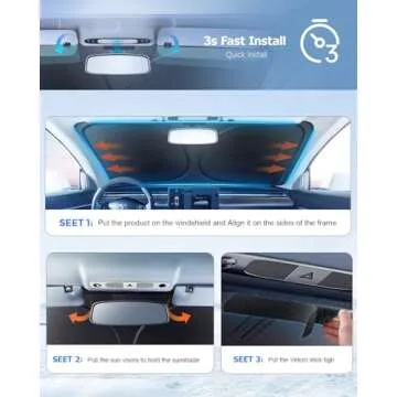 Upgrade DMJN Tesla Model Y/3 Windshield Sun Shade