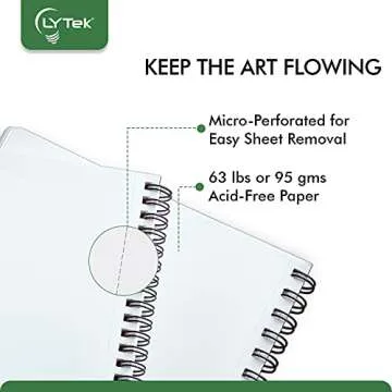 LYTek 9x12 Sketch Books - Durable & Perfect for Artists