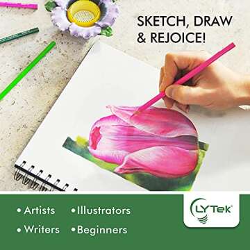 LYTek 9x12 Sketch Books - Durable & Perfect for Artists