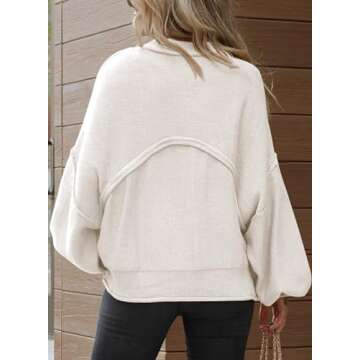 Dokotoo Womens Sweaters Fall 2024 Lightweight Sweater Teacher Outfits Winter Clothes for Women Trendy Oversized Women's Sweaters White Fashion 2024 Winter Bell Sleeve Pullover