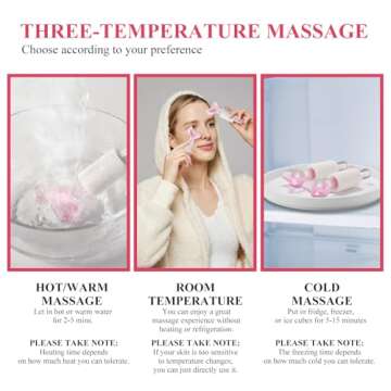 Ice Globes for Facials, Women's Face Globes, Facial Massager Skincare Tool for Daily Beauty Skin Care, Reduce Puffiness and Relief Migraine, Pain