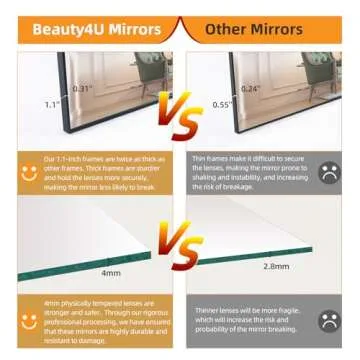 Beauty4U Full Length Mirror with Stand and Wall Mounting