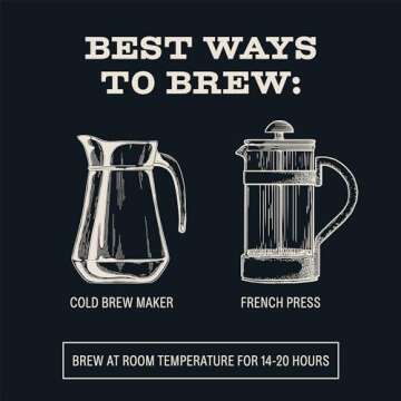 Bizzy Cold Brew Coffee | Decaf Blend | Water Process | Coarse Ground Coffee | Micro Sifted | Specialty Grade | 100% Arabica | 1 LB