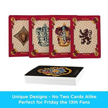 AQUARIUS Harry Potter Playing Cards - House Crests Themed Deck of Cards for Your Favorite Card Games - Officially Licensed Harry Potter Merchandise & Collectibles