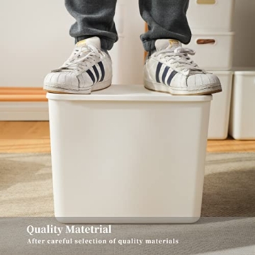 Yishyfier 6-Pack Plastic Storage Bins with Lids Organizer