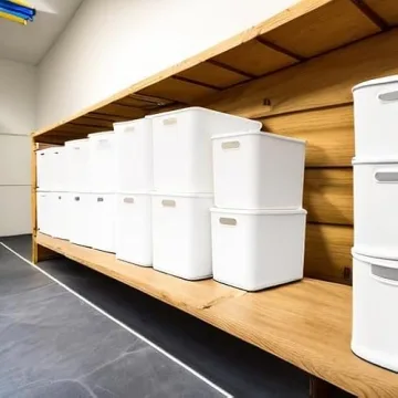 Yishyfier 6-Pack Plastic Storage Bins with Lids Organizer