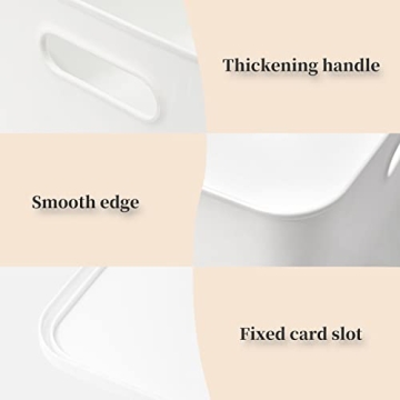 Yishyfier 6-Pack Plastic Storage Bins with Lids Organizer