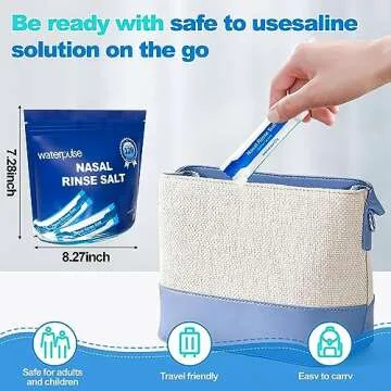 120 Neti Pot Salt Packets for Sinus Relief & Hygiene