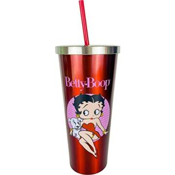 Spoontiques 24 Oz Betty Boop Stainless Steel Tumbler