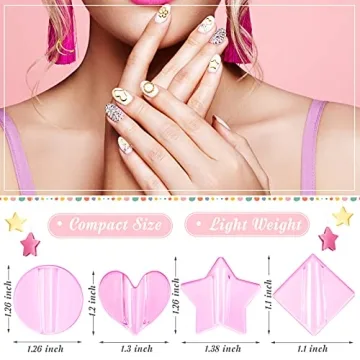 4 Pieces Nail Embossed Mold Tools for Easy Nail Art