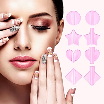 4 Pieces Nail Embossed Mold Tools for Easy Nail Art