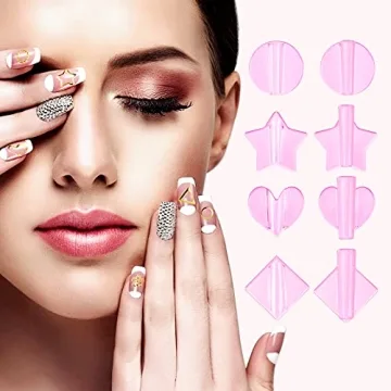 4 Pieces Nail Embossed Mold Tools for Easy Nail Art