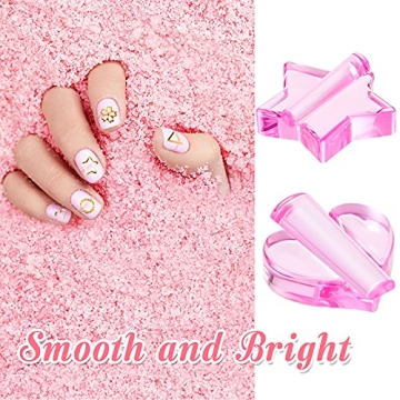 4 Pieces Nail Embossed Mold Tools for Easy Nail Art