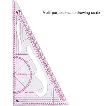Boao 6 Pieces Clear Metric Sewing Ruler Set Plastic Sew French Curve Ruler Tools Metric Curve Shaped Rulers Making Ruler Kit for Designers and Beginners Tailors Designers, 6 Styles