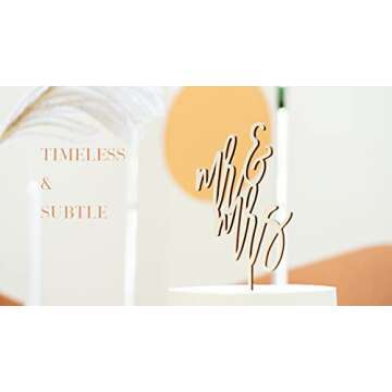 LS Designs Mr Mrs Cake Topper Rustic Wood Cake Topper Wedding Cake Topper Mr Mrs Cake Topper Large 5 1/2 Inches x 8 Inches Wedding Cake Toppers Rustic Cake Topper