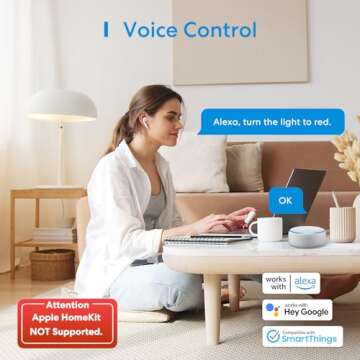 Meross Smart WiFi LED Bulbs - Voice-Controlled Multicolor Lighting