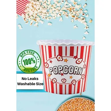 Modern Popcorn and Chips Boxes - Fun and Durable Set (4 Pack)