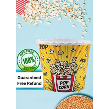 Modern Popcorn and Chips Boxes - Fun and Durable Set (4 Pack)