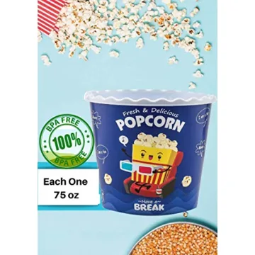 Modern Popcorn and Chips Boxes - Fun and Durable Set (4 Pack)