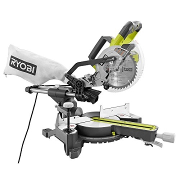 Ryobi 10 Amp 7 1/4 Sliding Mitre Saw for Precision Cuts
