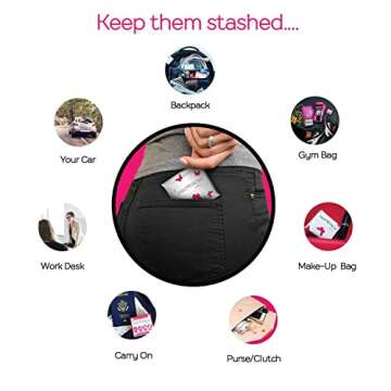 Emergency Panties 3in1 Hygiene Kit Includes Seamless Bikini Underwear, Fresh Wipe & Liner Accidents Travel On-The-Go Toiletry Kit