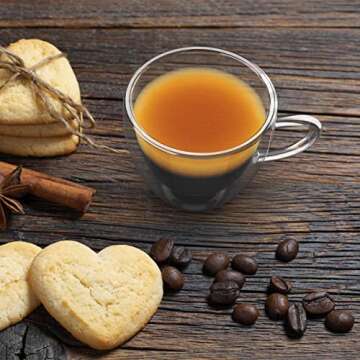 ONEDONE Espresso Cups 2.8 OZ - Double Walled Glass Espresso Cups Set of 4, Thermo Insulated Shot Gla...