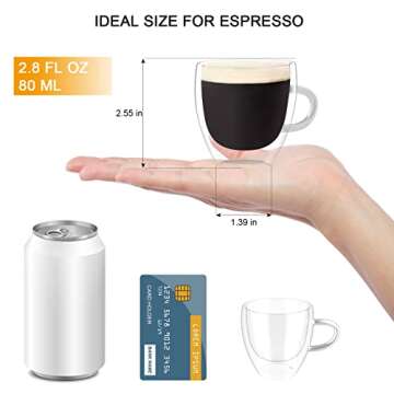 ONEDONE Espresso Cups - Double Walled Thermal Insulated
