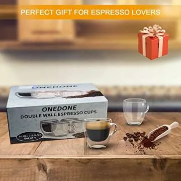 ONEDONE Espresso Cups - Double Walled Thermal Insulated