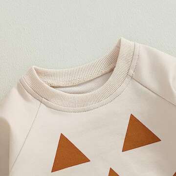JeuaPho Toddler Halloween Sweatshirt Cute Pumpkin Design