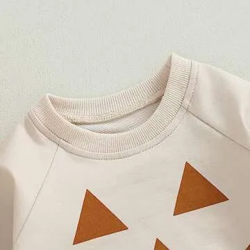 JeuaPho Toddler Halloween Sweatshirt Cute Pumpkin Design