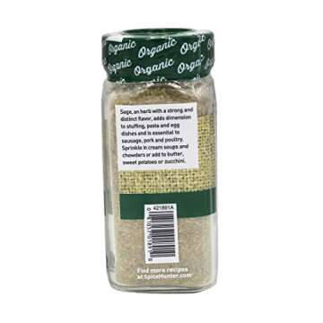 Spice Hunter Organic Rubbed Sage Jar – 0.9 Ounce for Cooking Enthusiasts