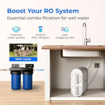 Waterdrop G2 Reverse Osmosis System, 7 Stage Tankless RO Water Filter System, Under Sink Water Filtr...