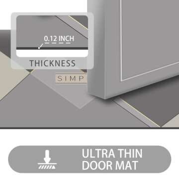LYGLIGH Ultra Thin Non Slip Door Mat for Every Entrance