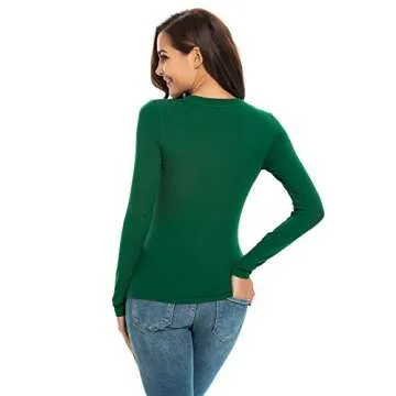 Stylish Women's Long Sleeve Rayon Slim Fit T Shirts