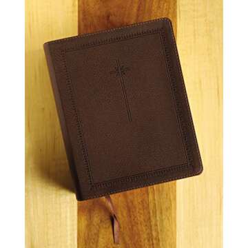 NIV, Journal the Word Bible, Large Print, Leathersoft, Brown: Reflect, Journal, or Create Art Next t...