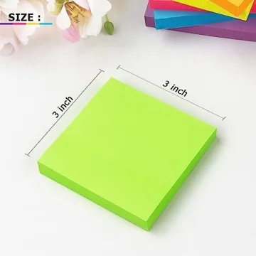 Vibrant 3x3 Sticky Notes Pack of 600 Sheets for Organization
