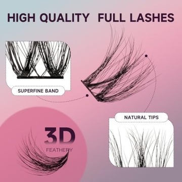 Mayhug DIY Eyelash Clusters - 144 Fluffy Lashes for Home