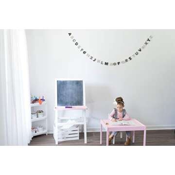 Nivas Alphabet Garland/Alphabet Banner/ABC Decor/Toddler Room Wall Hanging/Teepee Decorations/Felt B...