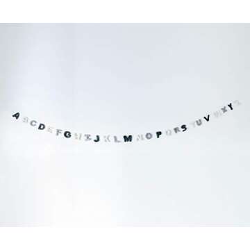 Nivas Alphabet Garland/Alphabet Banner/ABC Decor/Toddler Room Wall Hanging/Teepee Decorations/Felt Banners/Natural Wool Felt/Nursery Decor/Baby Room (Grey)