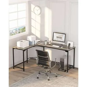 Teraves Modern L-Shaped Desk for Home Office Stylish Gaming & Workstation Setup