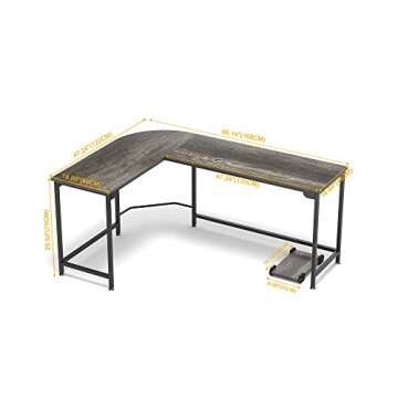 Teraves Modern L-Shaped Desk Stylish Workstation for Home