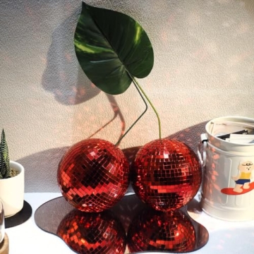 Cherry Disco Ball Decor for Vibrant Home and Event Decoration
