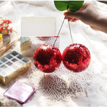 Cherry Disco Ball Decor for Vibrant Home and Event Decoration