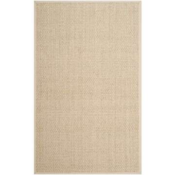 SAFAVIEH Natural Fiber Collection Accent Rug - 4' x 6', Natural & Beige, Border Basketweave Seagrass...