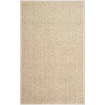 SAFAVIEH Natural Fiber Collection Accent Rug - 4' x 6', Natural & Beige, Border Basketweave Seagrass...