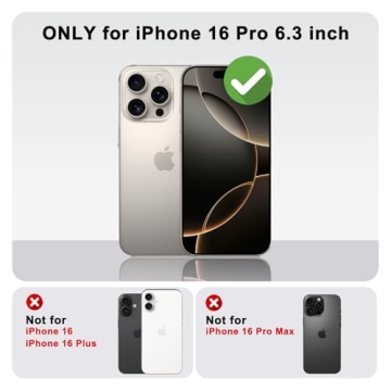 Yeddabox iPhone 16 Pro Case - Cute Polka Dot Design, Shockproof, Slim