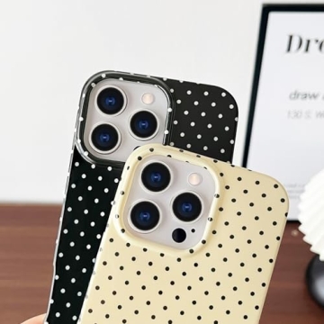 Yeddabox Cute Polka Dot iPhone 16 Pro Case for Women