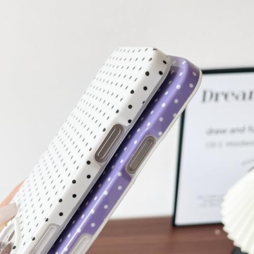 Yeddabox Cute Polka Dot iPhone 16 Pro Case for Women