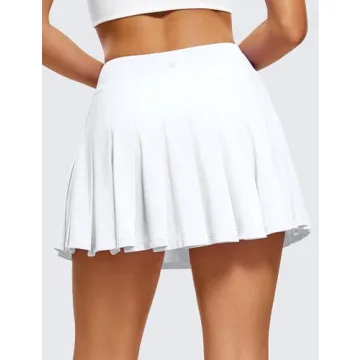 CRZ YOGA Pleated Tennis Skirts for Women with Pockets
