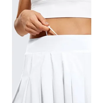 CRZ YOGA Pleated Tennis Skirts for Women with Pockets